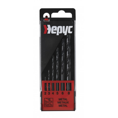 Broca Hss Din 338n Jgo 6 Pzs 2-8x1,0 Mm