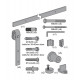 Kit Corredera Rustico 80 Negra 2 M