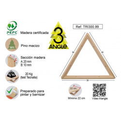 Escuadra Triangle Pino S/barn 30x30x30