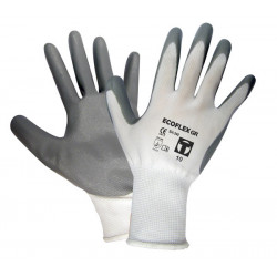 Guante Nylon Nitrilo Gris T.7