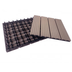 Loseta Composite Marron Pack 9 Uds 30x30 Cm