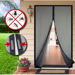 Mosquitera Con Velcro/iman Neg 100x210cm