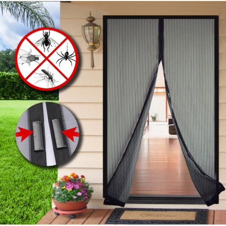 Mosquitera Con Velcro/iman Neg 100x210cm