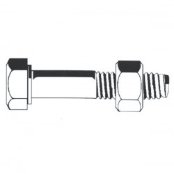 Tornillo C/hexag Din931 8.8 Zn M14x140