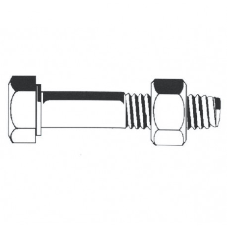 Tornillo C/hexag Din931 8.8 Zn M14x140