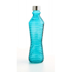 Botella Vidrio Azul Turquesa 1 L