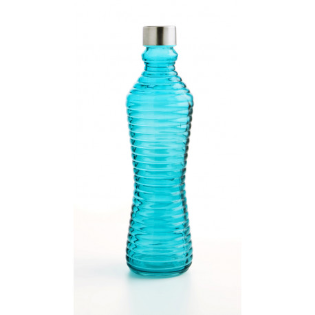 Botella Vidrio Azul Turquesa 1 L