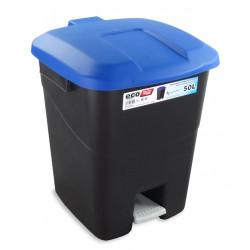 Cubo Pedal Ecologico Azul 50 L