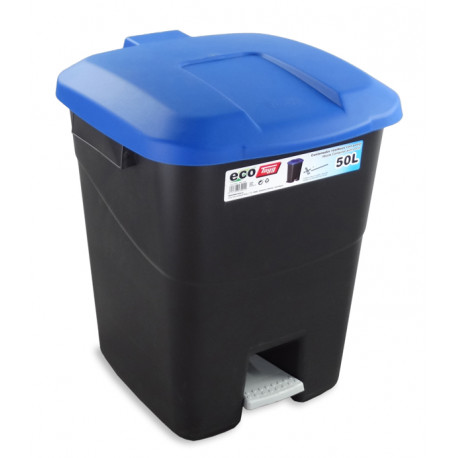 Cubo Pedal Ecologico Azul 50 L