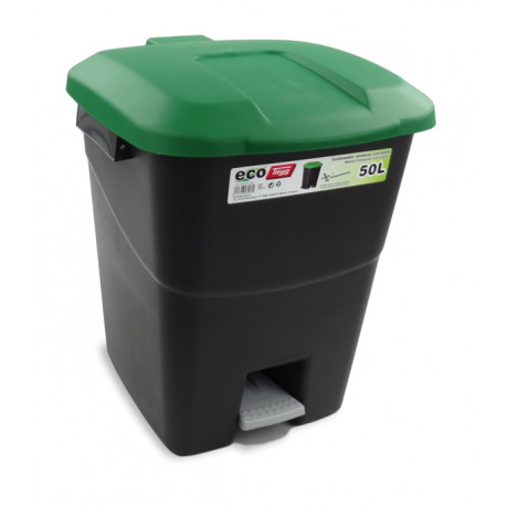 Cubo Pedal Ecologico Verde 50 L