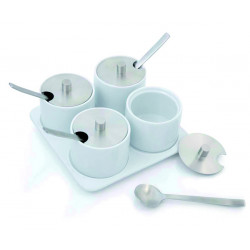 Salseras Jgo. 4 Porcel/inox