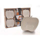 Bol Aperitivo Set-6 Manzana Bl 9x4x9,5