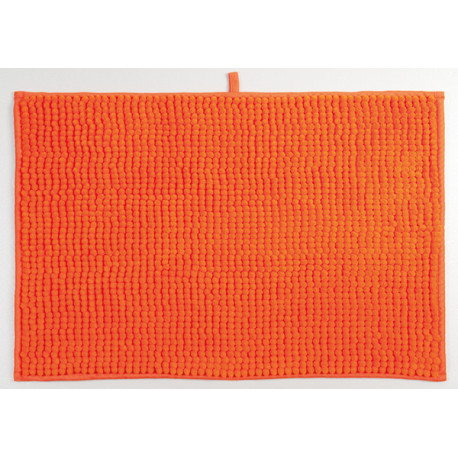 Alfombra BaÑo Chenille Naranja 40x60 Cm