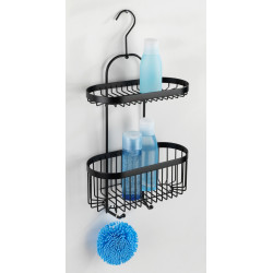 Estante Colgador Abs Negro 27x47x13cm