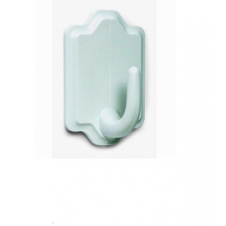 Percha Plastico Adh.blanco L.2