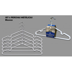 Percha Metal Antides. Set-5 Bl