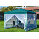 Cenador Acero Verde C/mosquit 3x3x2.5m