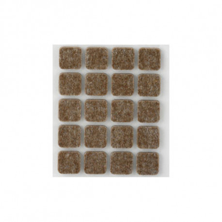 Fieltro Adhesivo Marron 17x17x3mm