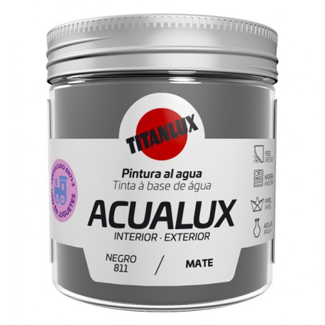 Pintura Manualidades Negr Mate 75 Ml