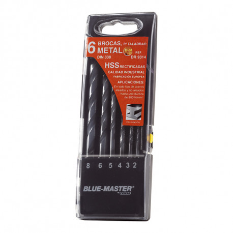 Broca Hss Din338 Estuche 6pzs 2-8 Mm