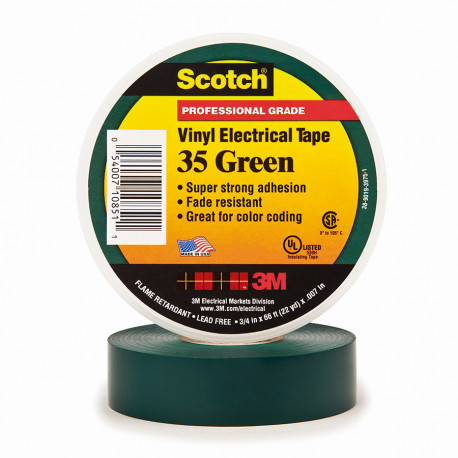 Cinta Aislante Scotch® 35 Verde