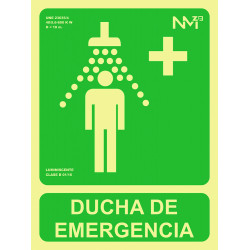 SeÑal 224x300mm Pvc Lumi Ducha Emergencia Rd14107