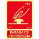 SeÑal 210x300mm Pvc Lumi Parada Emergencia Rd00134