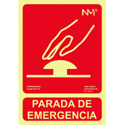 SeÑal 210x300mm Pvc Lumi Parada Emergencia Rd00134