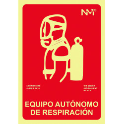 SeÑal 210x300mm Pvc Lumi Equipo Respiracion Rd00117