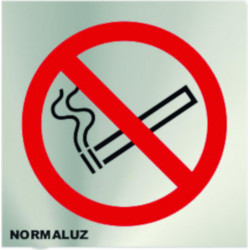 SeÑal 120x120mm Inox Adh Prohibido Fumar Rd727021