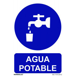 SeÑal 210x300mm Pvc Agua Potable Rd20017