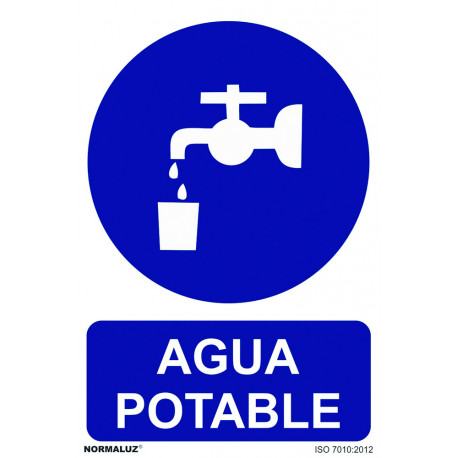 SeÑal 210x300mm Pvc Agua Potable Rd20017
