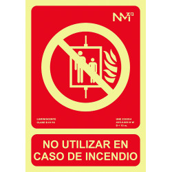 SeÑal 210x300mm Pvc Lumi No Utilizar Caso Incendio Rd00115