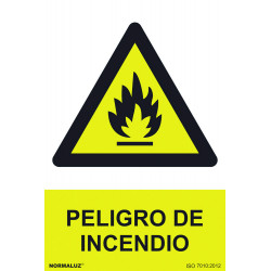 SeÑal 210x300mm Pvc Peligro De Incendio Rd30000