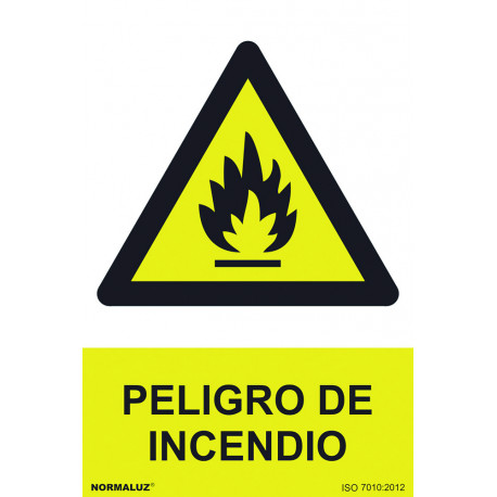 SeÑal 210x300mm Pvc Peligro De Incendio Rd30000