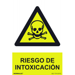 SeÑal 210x300mm Pvc Riesgo De IntoxicaciÓn Rd30002