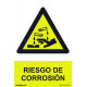 SeÑal 210x300mm Pvc Riesgo De CorrosiÓn Rd30003