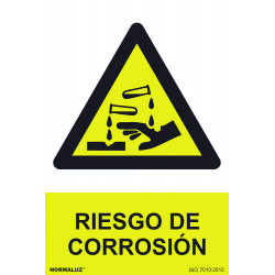 SeÑal 210x300mm Pvc Riesgo De CorrosiÓn Rd30003