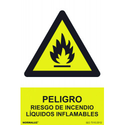 SeÑal 210x300mm Pvc Peligro, Riesgo De Incend.rd30018