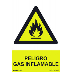 SeÑal 210x300mm Pvc Peligro Gas Inflamable Rd30021