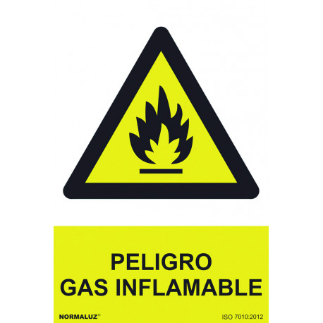 SeÑal 210x300mm Pvc Peligro Gas Inflamable Rd30021