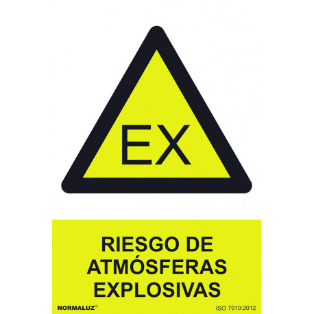 SeÑal 210x300mm Pvc Riesgo De AtmÓsferas Explosivas Rd30027