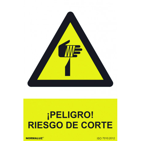 SeÑal 210x300mm Pvc Peligro Riesgo De Corte Rd30066