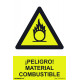 SeÑal 210x300mm Pvc Peligro Material Combustible Rd30072