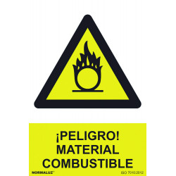 SeÑal 210x300mm Pvc Peligro Material Combustible Rd30072