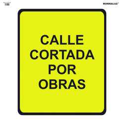 SeÑal Vial 700x700mm Bolsa Textil Calle Cortada Obras V11136