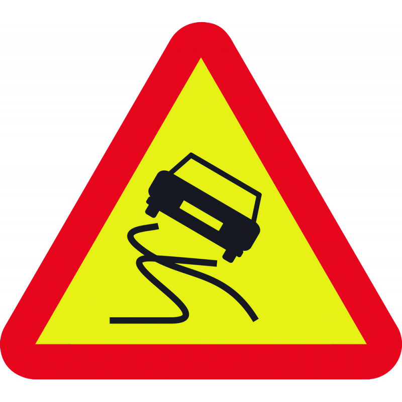Señal Vial 700x700mm Metalica Riesgo De Resbalar V11002 - Masferreteria