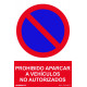 SeÑal 210x300mm Pvc Prohib. Aparcar VehÍ No Autoriza Rd40038