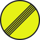 SeÑal Vial 700x700mm Metalica Fin De Prohibiciones V10021