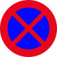 SeÑal Vial 700x700mm Metalica Prohib Parar/estacionar V10022